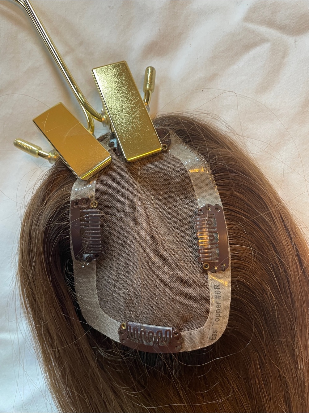 Human Hair Topper - Medium Auburn Brown - Picture 5 of 6